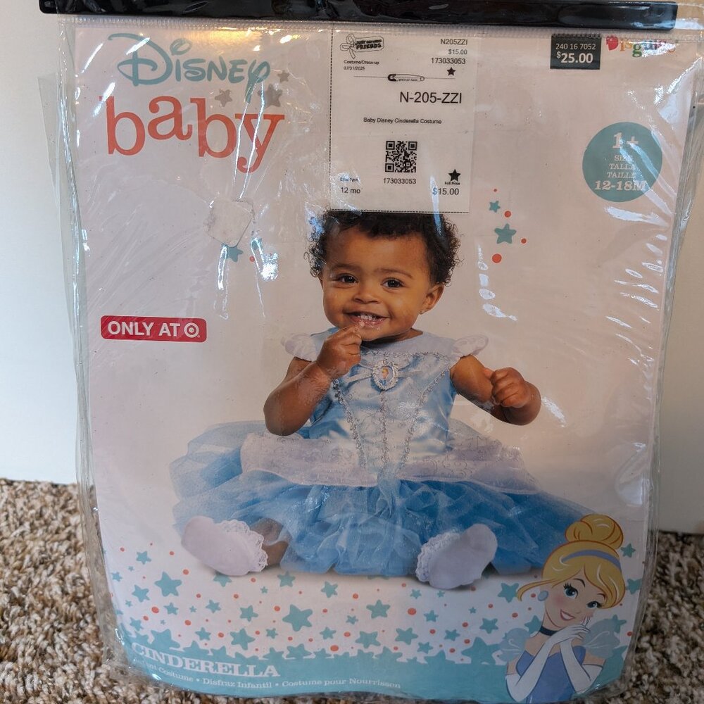 Target Disney Baby Cinderella Costume Light Blue